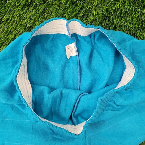 Vintage 80s MOD Gym Shorts Womens Large Blue White Trim USA - Picture 5 of 12